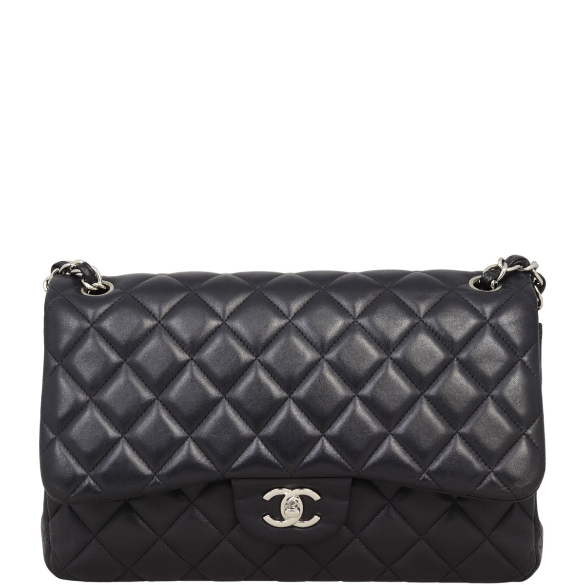Chanel Classic Double Flap Jumbo | Black Lambskin