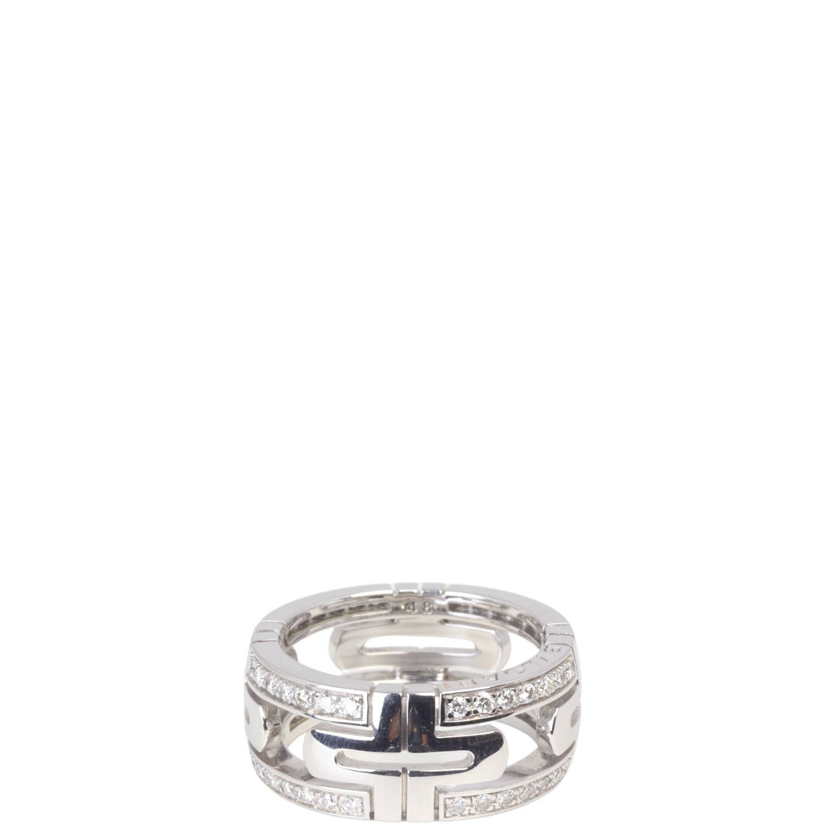 Bvlgari Parentesi 18k White Gold Diamond Band