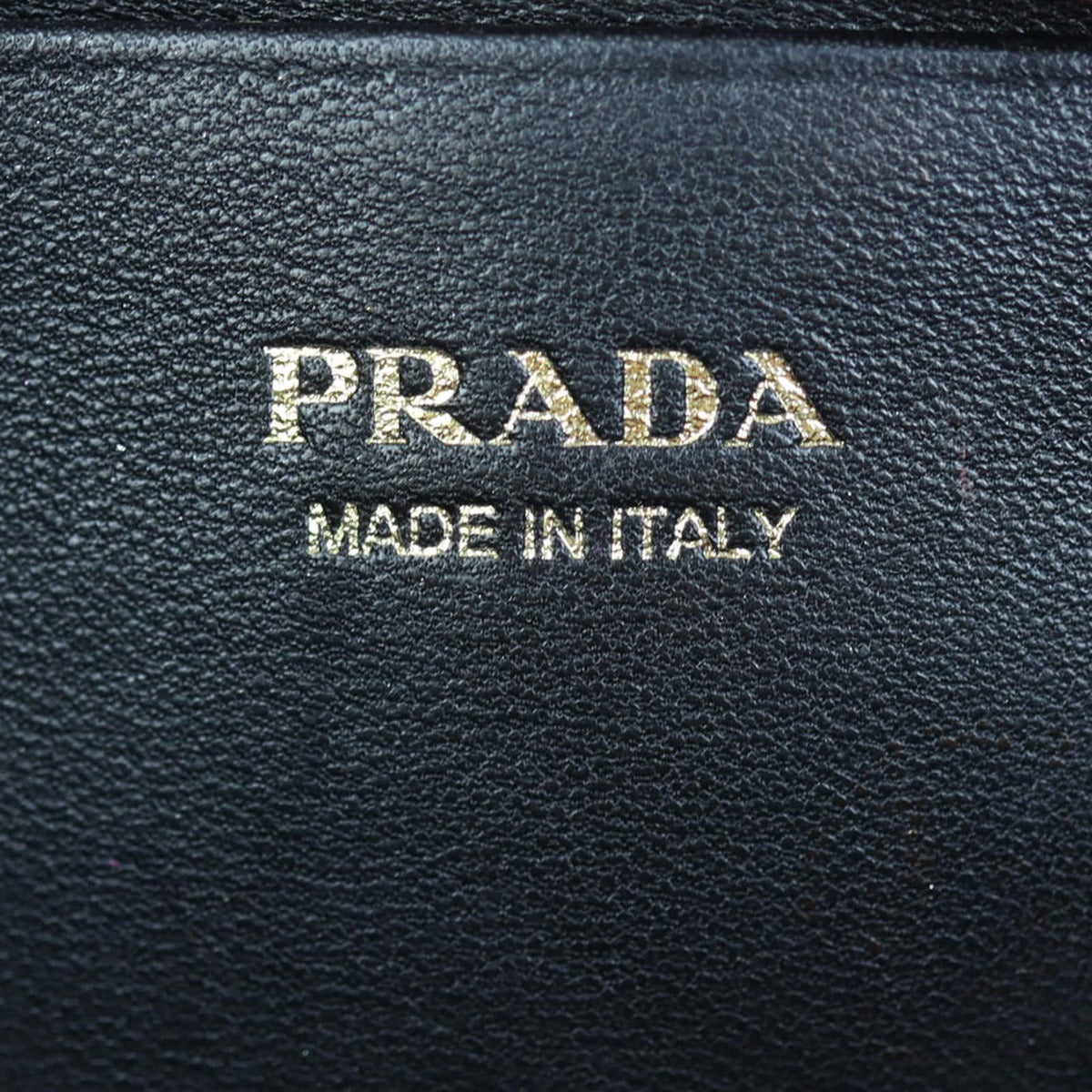 Prada Diagramme Nappa Mini Chain Shoulder Bag Interior Stamp