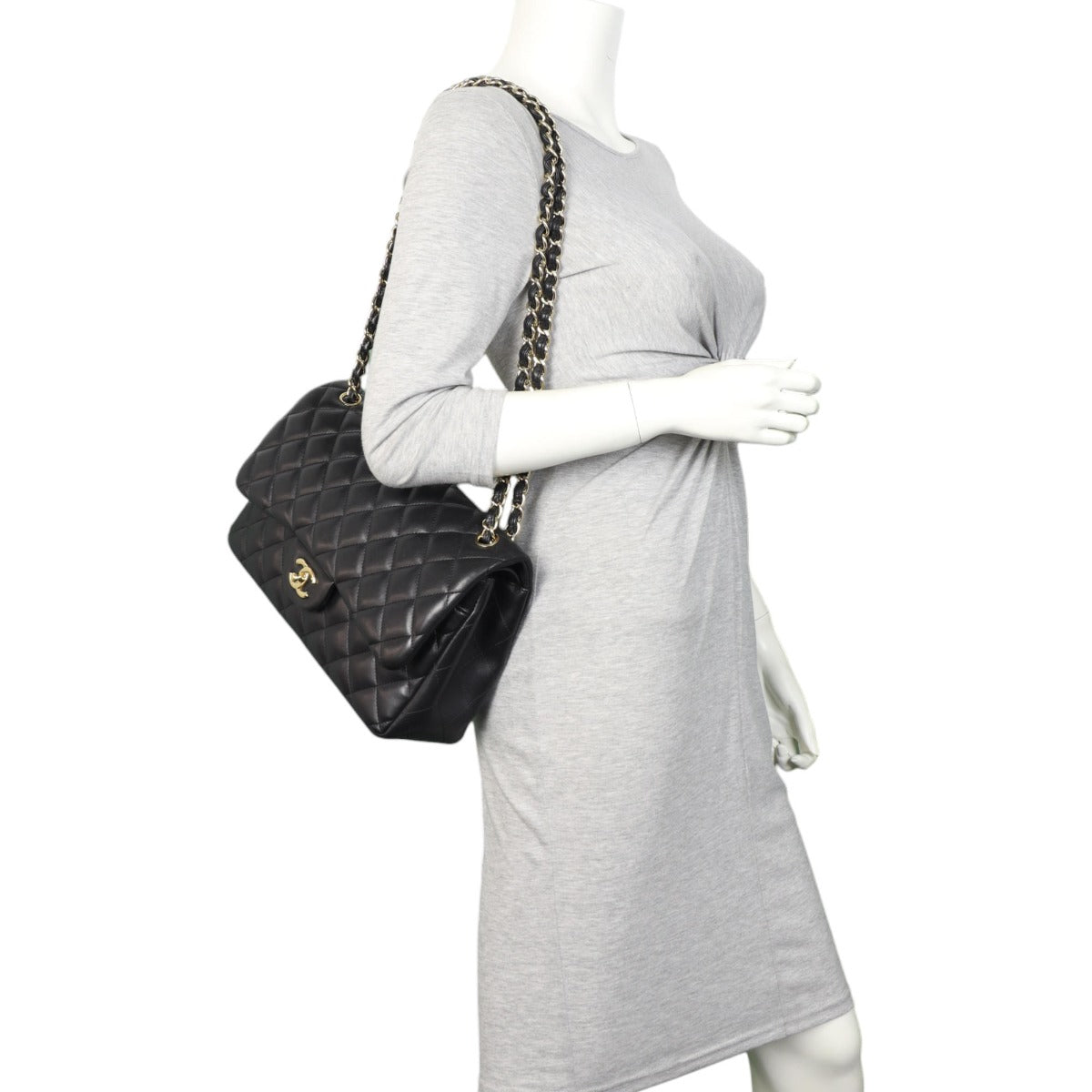 Chanel Classic Double Flap Jumbo | Black Diamond