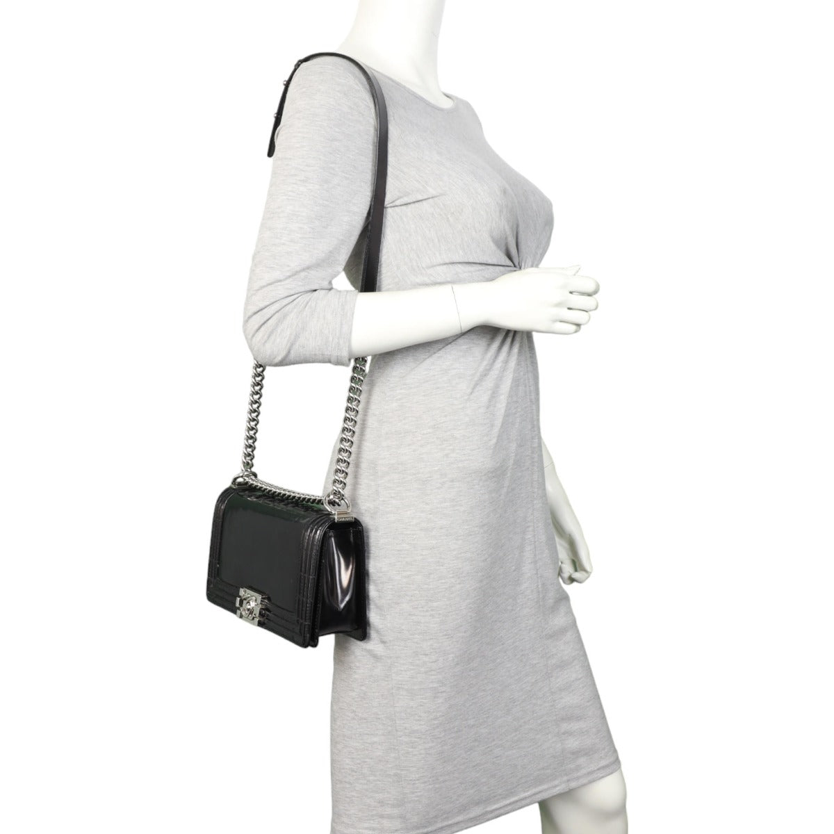 Chanel Boy Old Medium Glazed | Black