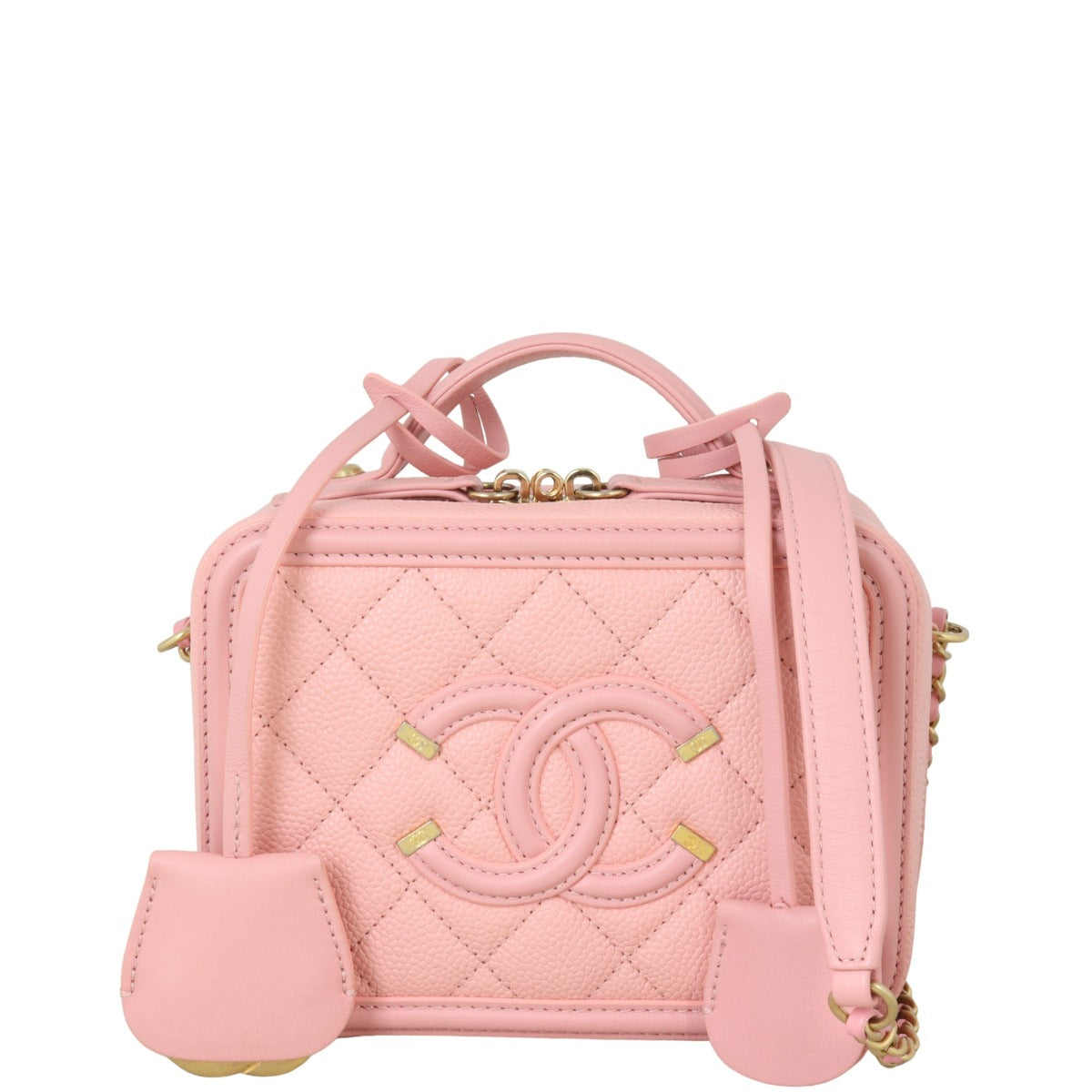 Chanel CC Filigree Vanity Case Small