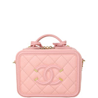 Chanel CC Filigree Vanity Case Small
