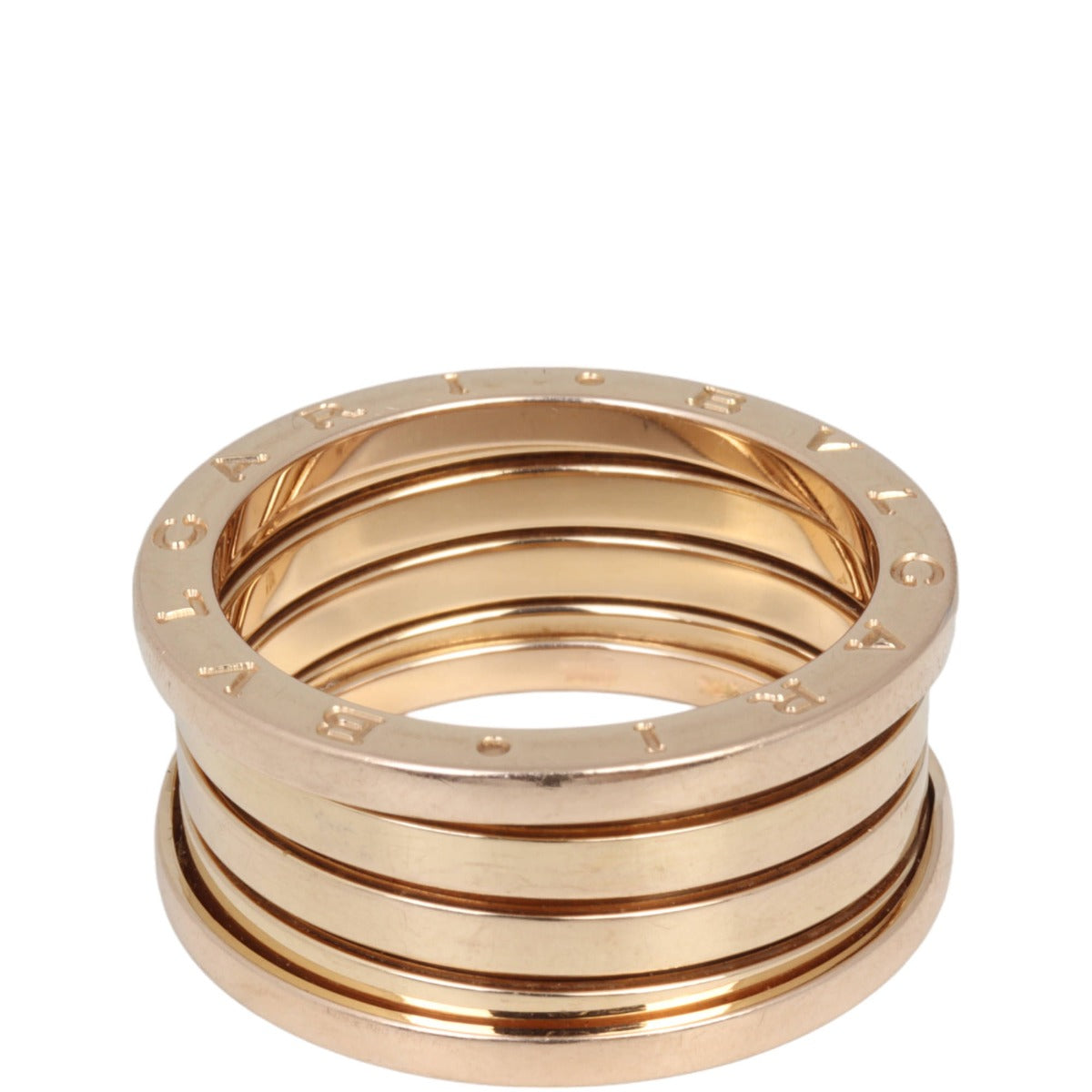 Bvlgari B.Zero1 18k Rose Gold Four Band Ring