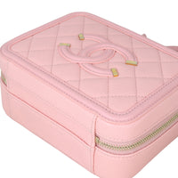 Chanel CC Filigree Vanity Case Small