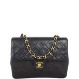 Chanel CC Single Flap Bag | Black Lambskin