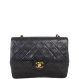 Chanel CC Single Flap Bag | Black Lambskin