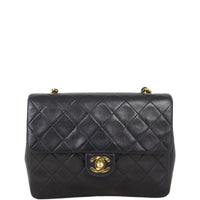 Chanel CC Single Flap Bag | Black Lambskin