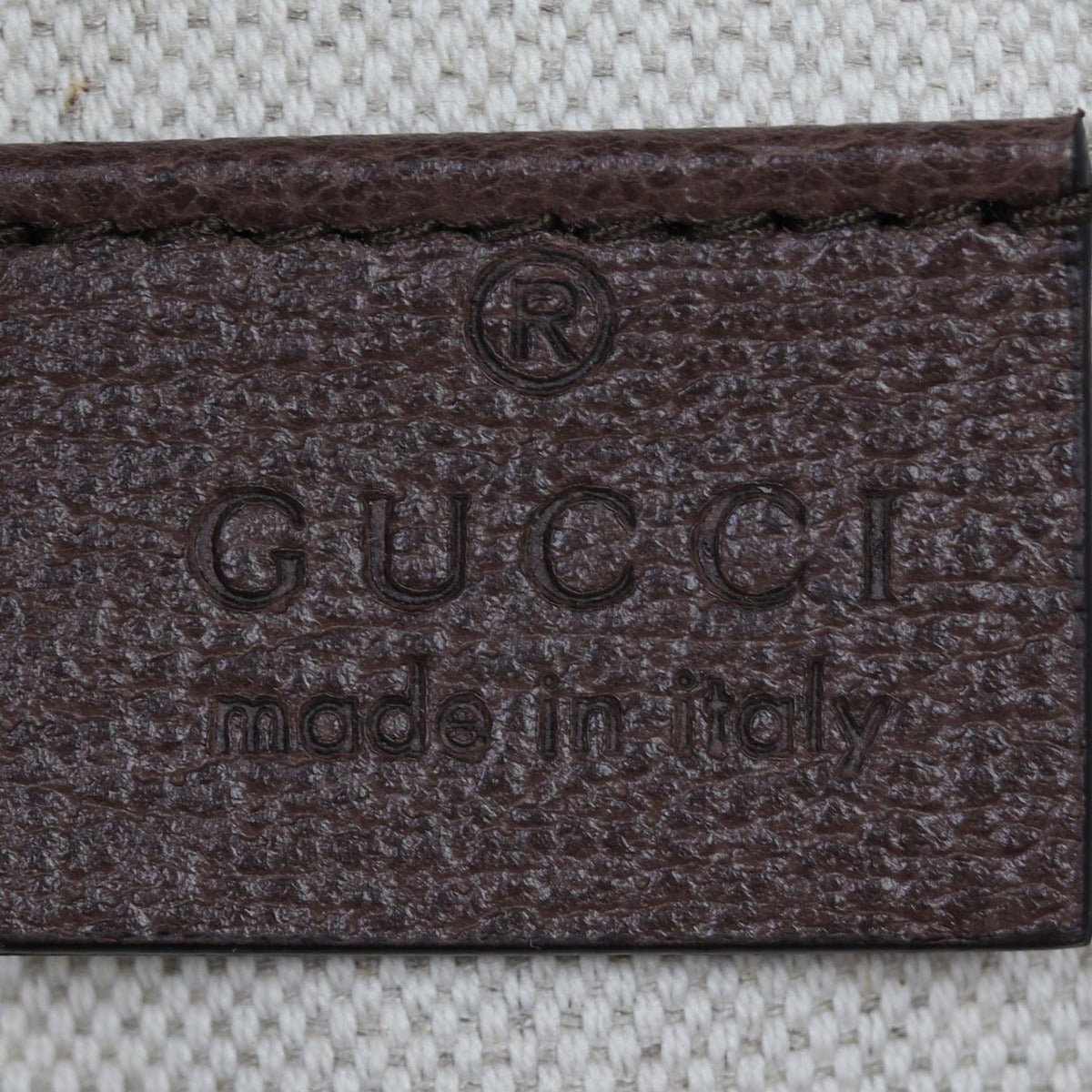 Gucci Neo Vintage GG Supreme Belt Bag Interior Stamp