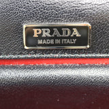 Prada Madras Woven Leather Chain Bag