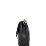 Chanel CC Single Flap Bag | Black Lambskin