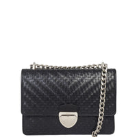 Prada Madras Woven Leather Chain Bag