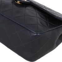 Chanel CC Single Flap Bag | Black Lambskin