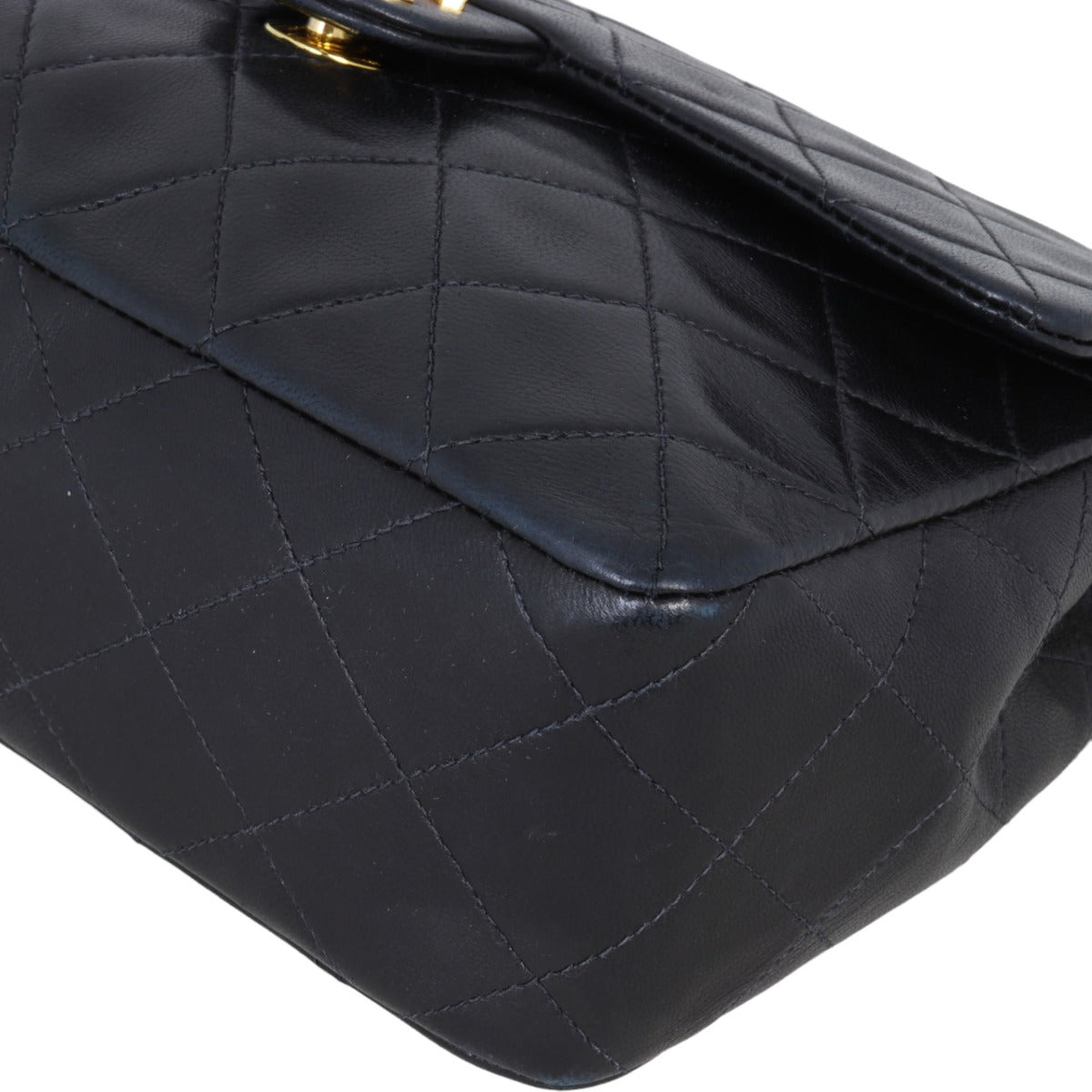 Chanel CC Single Flap Bag | Black Lambskin