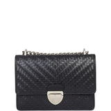 Prada Madras Woven Leather Chain Bag