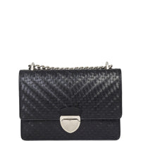 Prada Madras Woven Leather Chain Bag