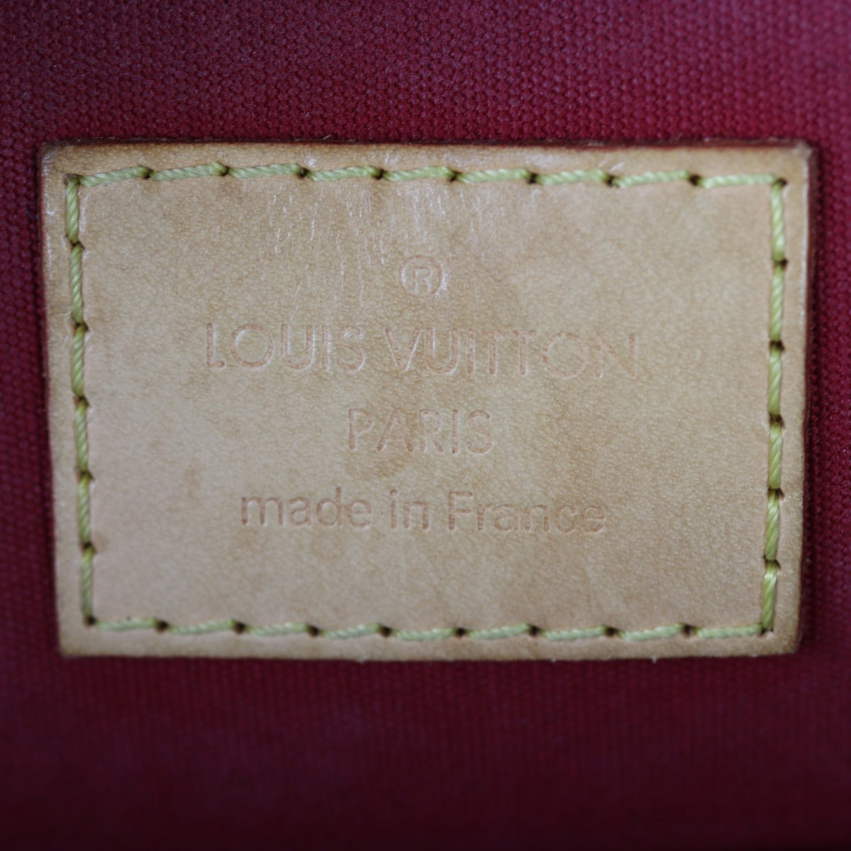 Louis Vuitton Alma BB Monogram Vernis Interior Stamp