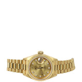 Rolex Oyster Perpetual Lady Datejust 26mm Diamond 18k Gold Watch