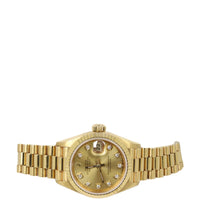 Rolex Oyster Perpetual Lady Datejust 26mm Diamond 18k Gold Watch