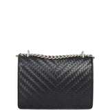 Prada Madras Woven Leather Chain Bag