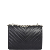 Prada Madras Woven Leather Chain Bag