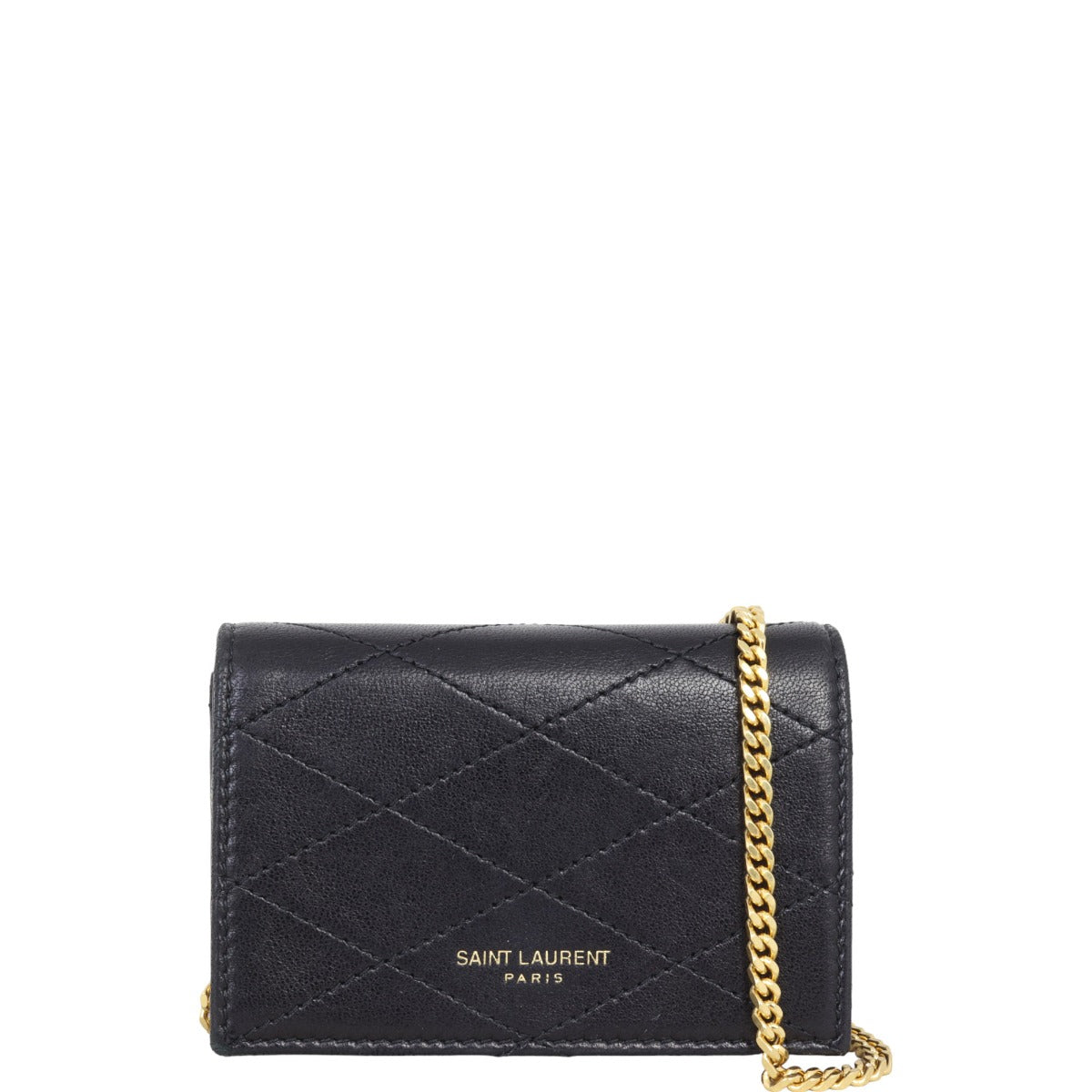Saint Laurent Mini Card Holder on Chain