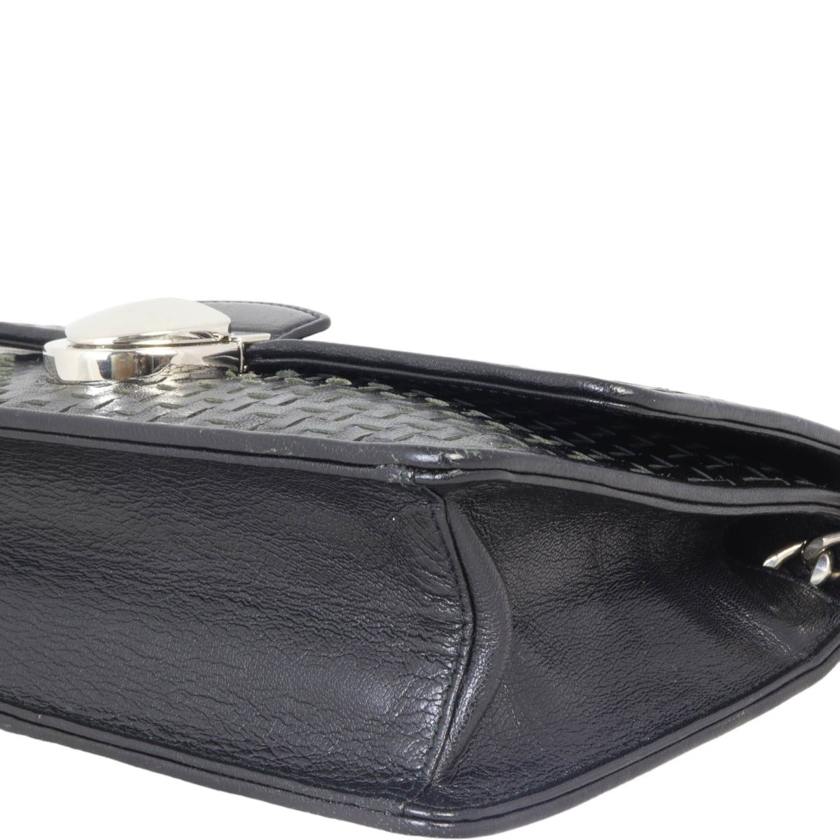 Prada Madras Woven Leather Chain Bag