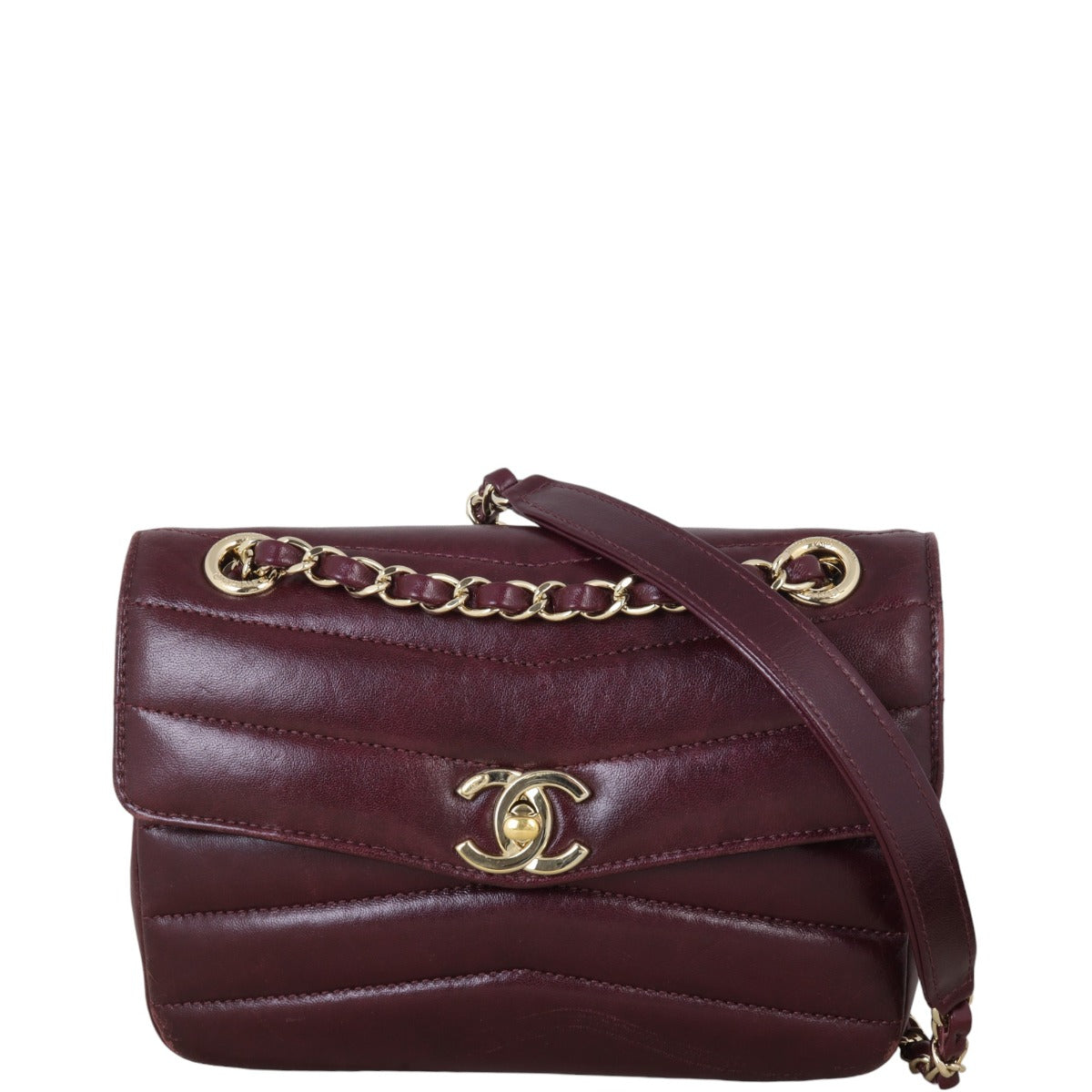 Chanel Chevron Miroir Flap Bag Small