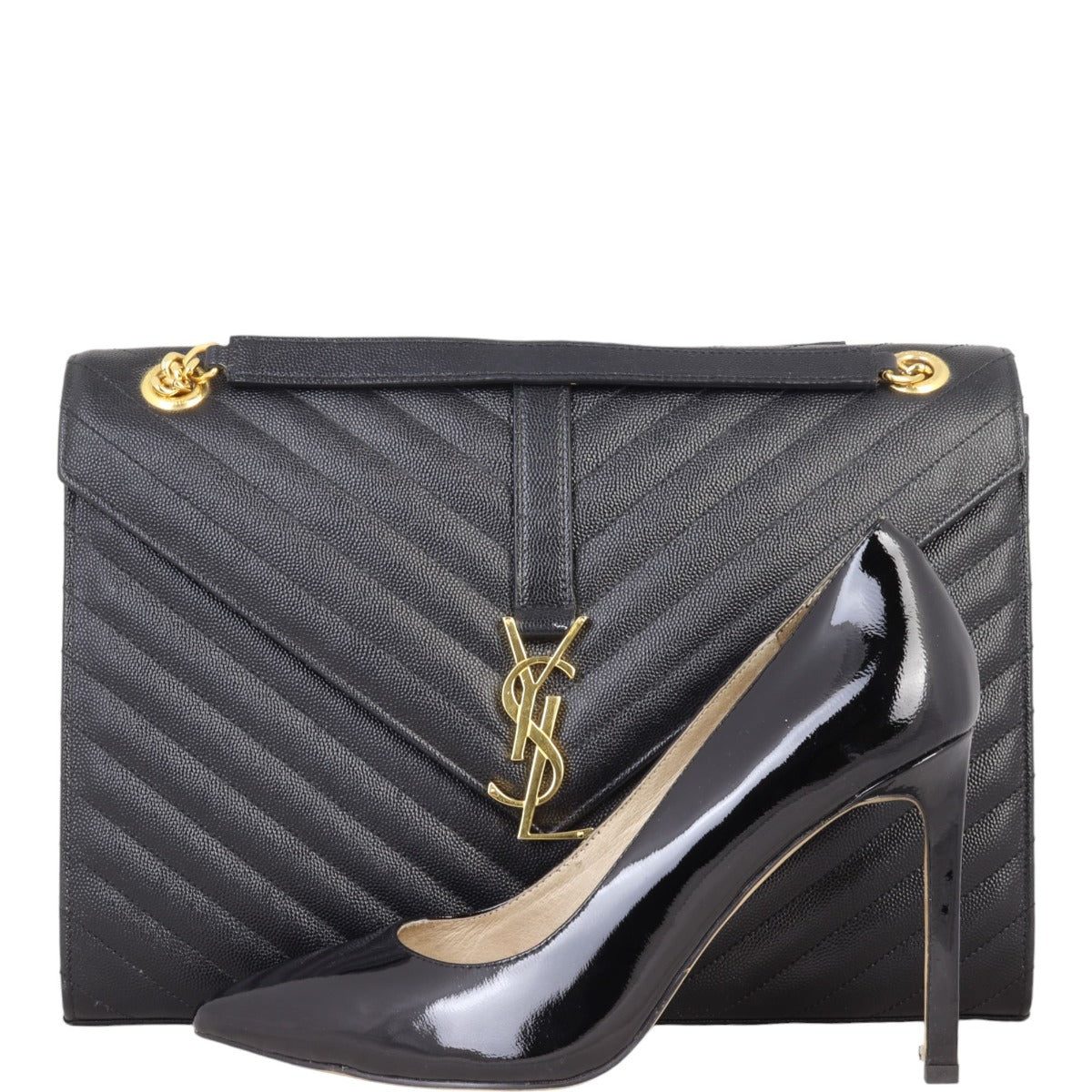 Saint Laurent Matelasse Envelope Large Bag