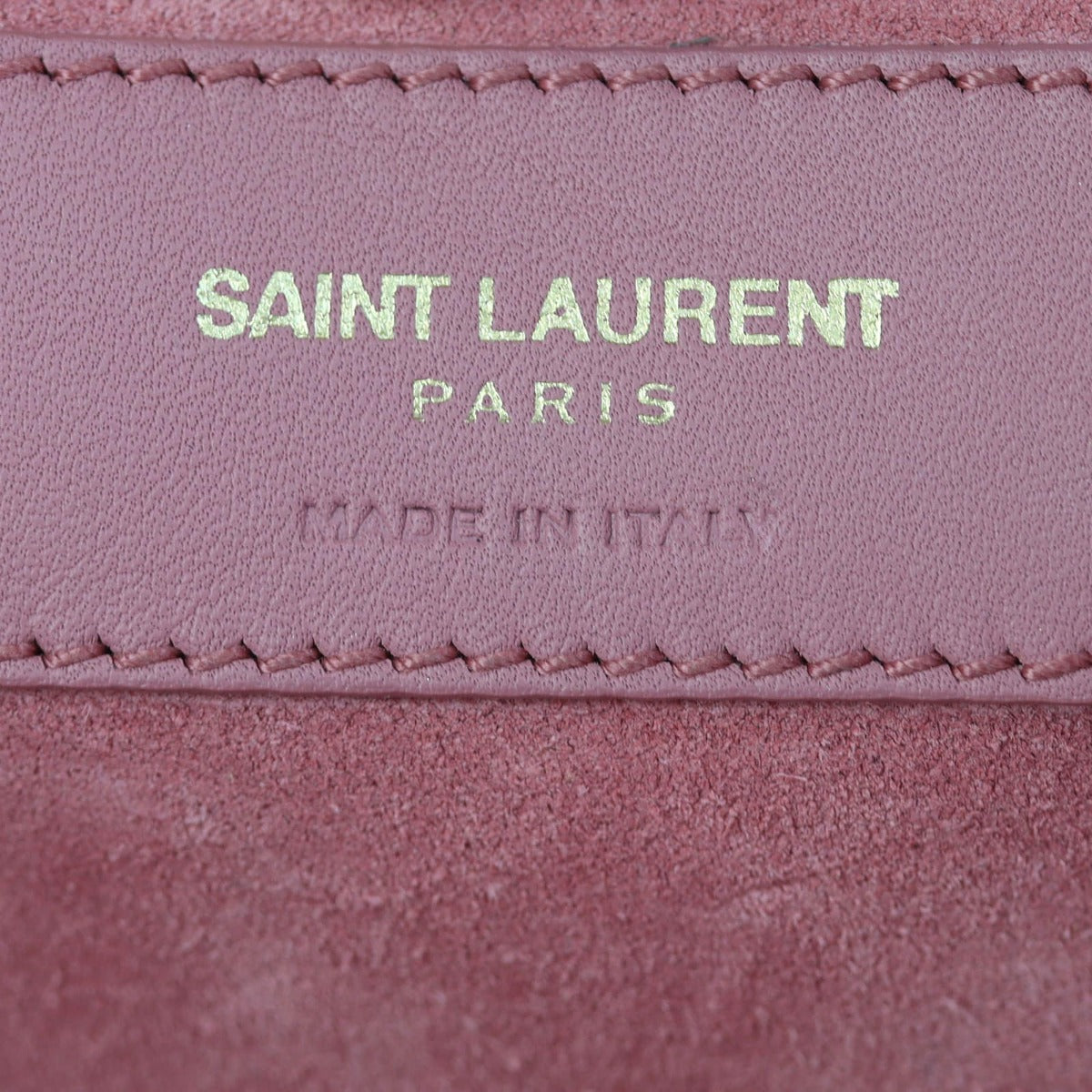 Saint Laurent Y Ligne Clutch Interior Stamp