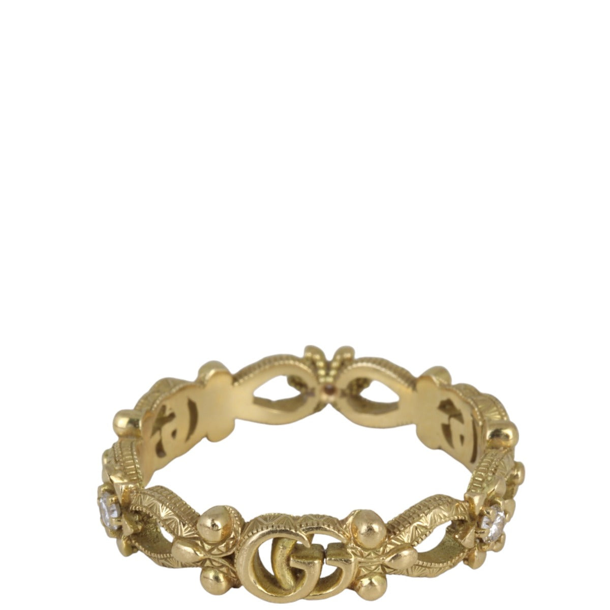 Gucci Flora 18k Yellow Gold Diamond Ring