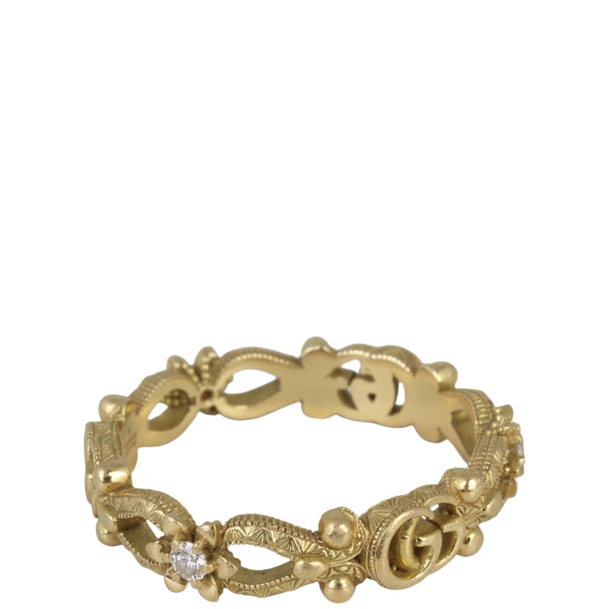 Gucci Flora 18k Yellow Gold Diamond Ring