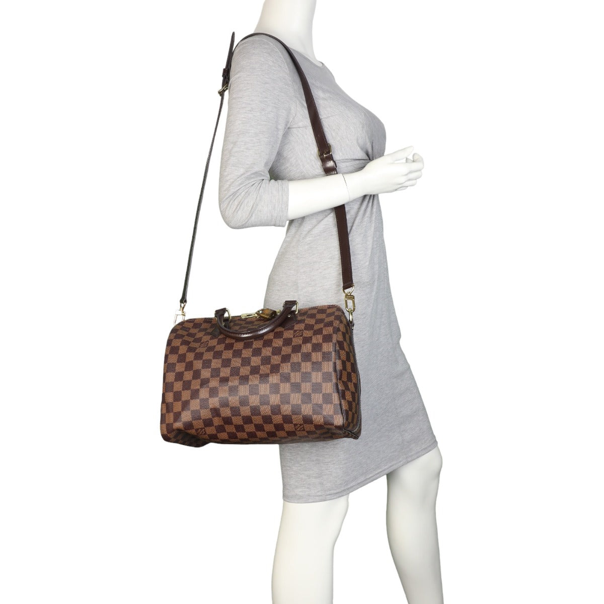 Louis Vuitton Speedy 30 Bandouliere Damier Ebene