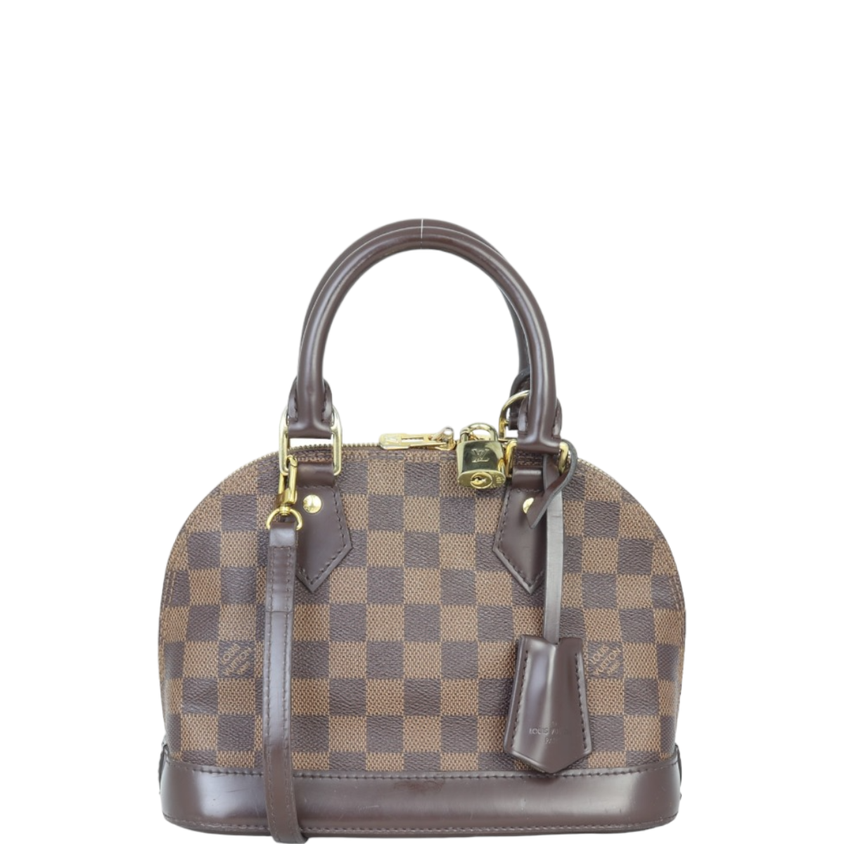 Louis Vuitton Alma BB Damier Ebene | Padlock Gold