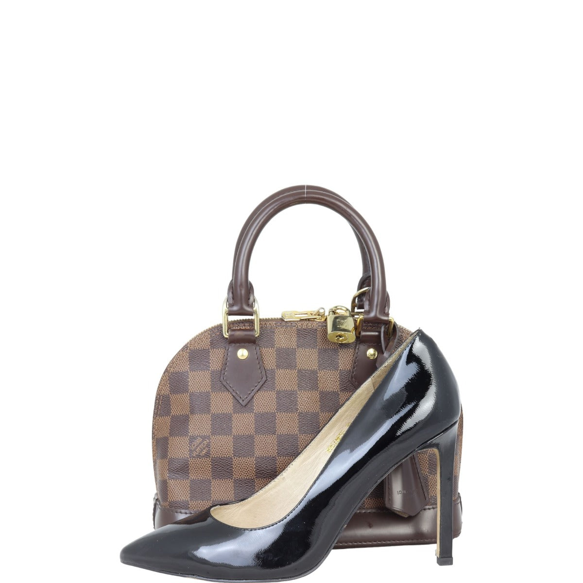 Louis Vuitton Alma BB Damier Ebene | Padlock Gold