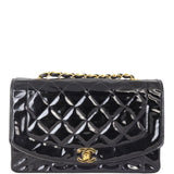 Chanel Quilted Diana Patent Flap Bag | Black