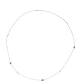 Tiffany & Co Elsa Peretti Color by the Yard Sprinkle Tanzanite Diamond Sterling Silver Necklace