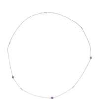 Tiffany & Co Elsa Peretti Color by the Yard Sprinkle Tanzanite Diamond Sterling Silver Necklace