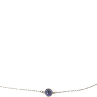 Tiffany & Co Elsa Peretti Color by the Yard Sprinkle Tanzanite Diamond Sterling Silver Necklace