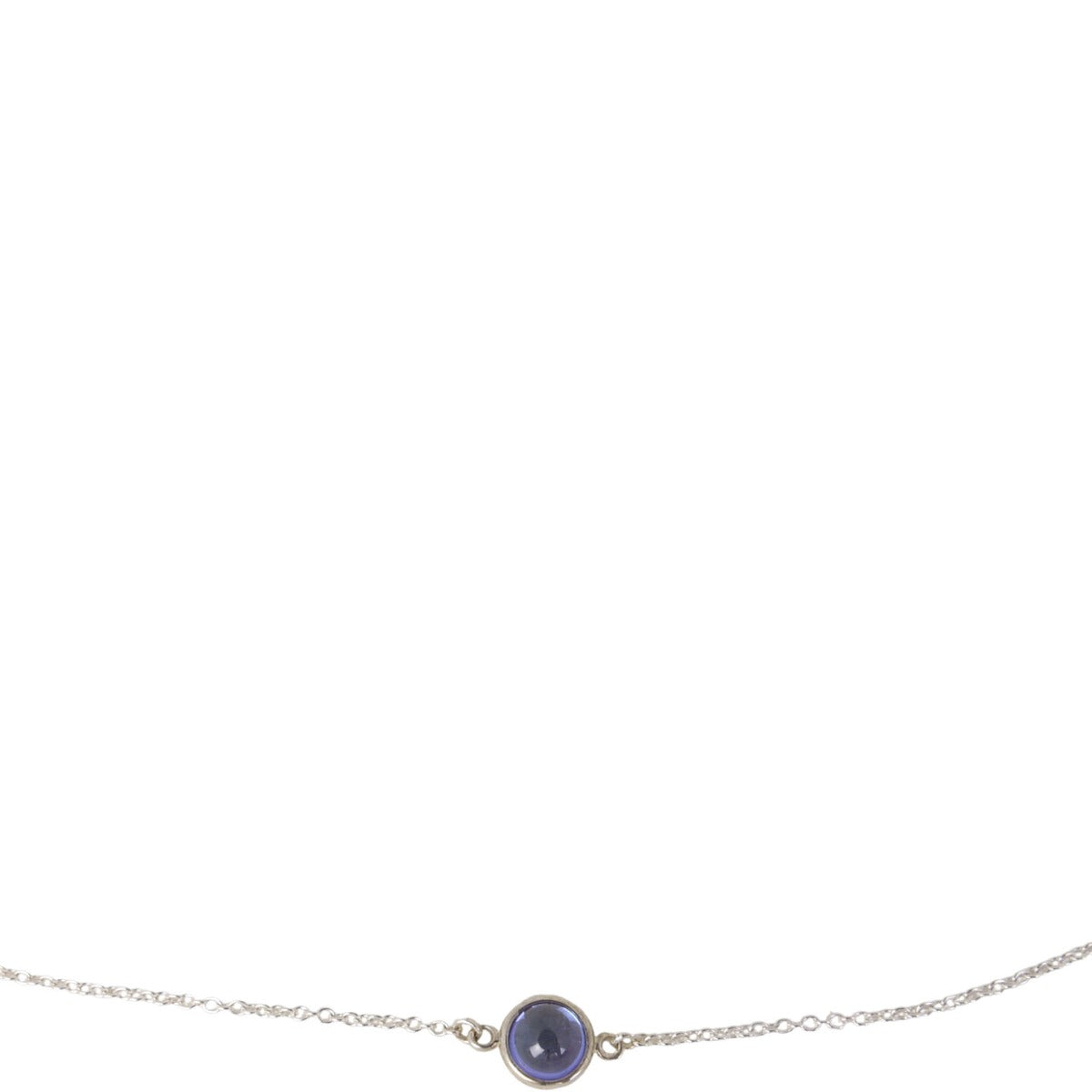 Tiffany & Co Elsa Peretti Color by the Yard Sprinkle Tanzanite Diamond Sterling Silver Necklace