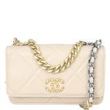 Chanel 19 Wallet On Chain | Beige Goatskin