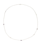 Tiffany & Co Elsa Peretti Color by the Yard Sprinkle Tanzanite Diamond Sterling Silver Necklace