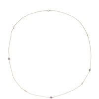 Tiffany & Co Elsa Peretti Color by the Yard Sprinkle Tanzanite Diamond Sterling Silver Necklace