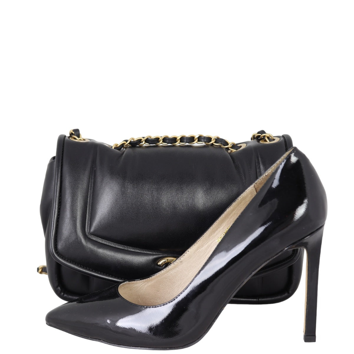 Chanel Vintage Puffy Flap Bag Medium | Black