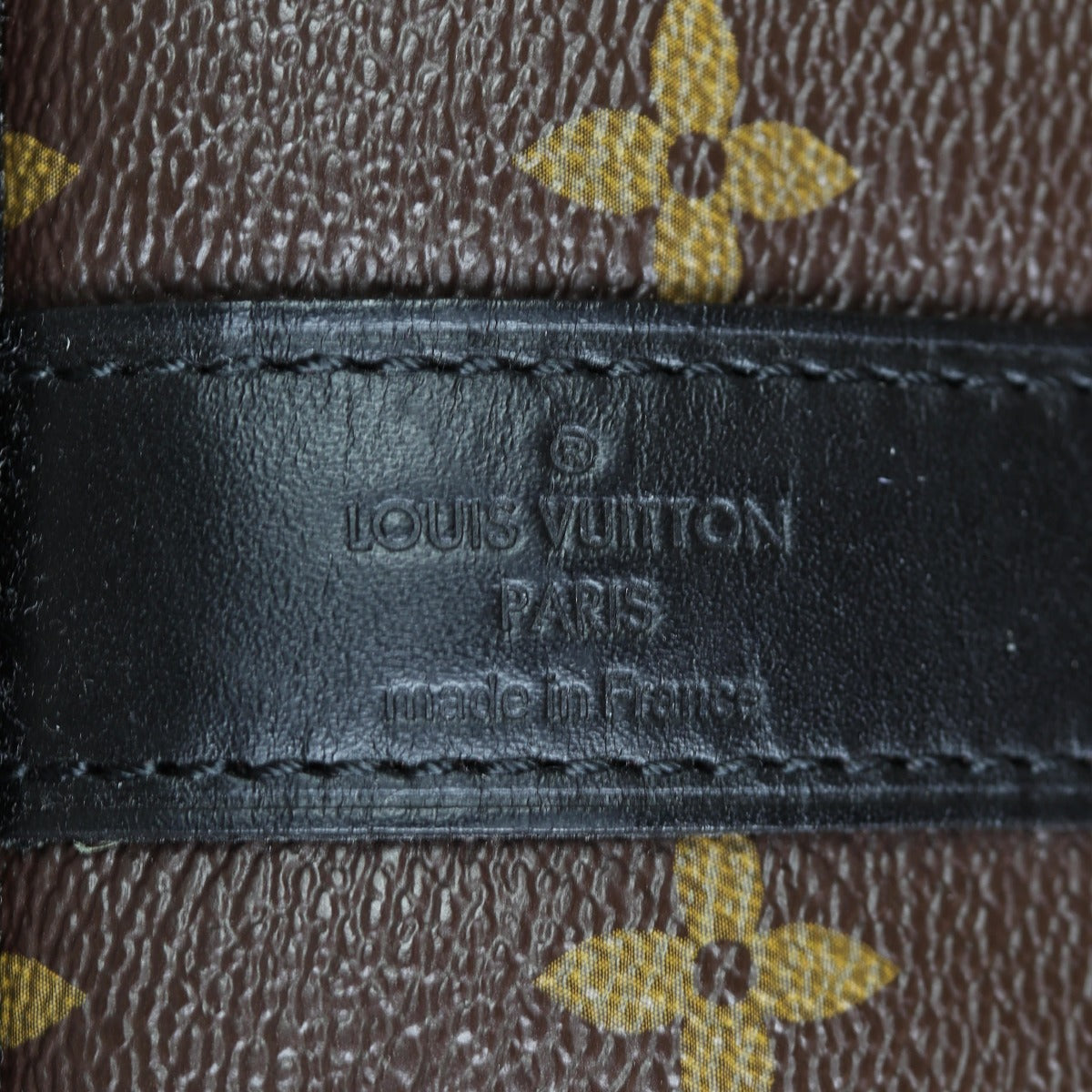 Louis Vuitton Keepall 45 Bandouliere Monogram Macassar (hot stamping) Interior Stamp