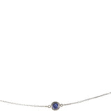 Tiffany & Co Elsa Peretti Color by the Yard Sprinkle Tanzanite Diamond Sterling Silver Necklace