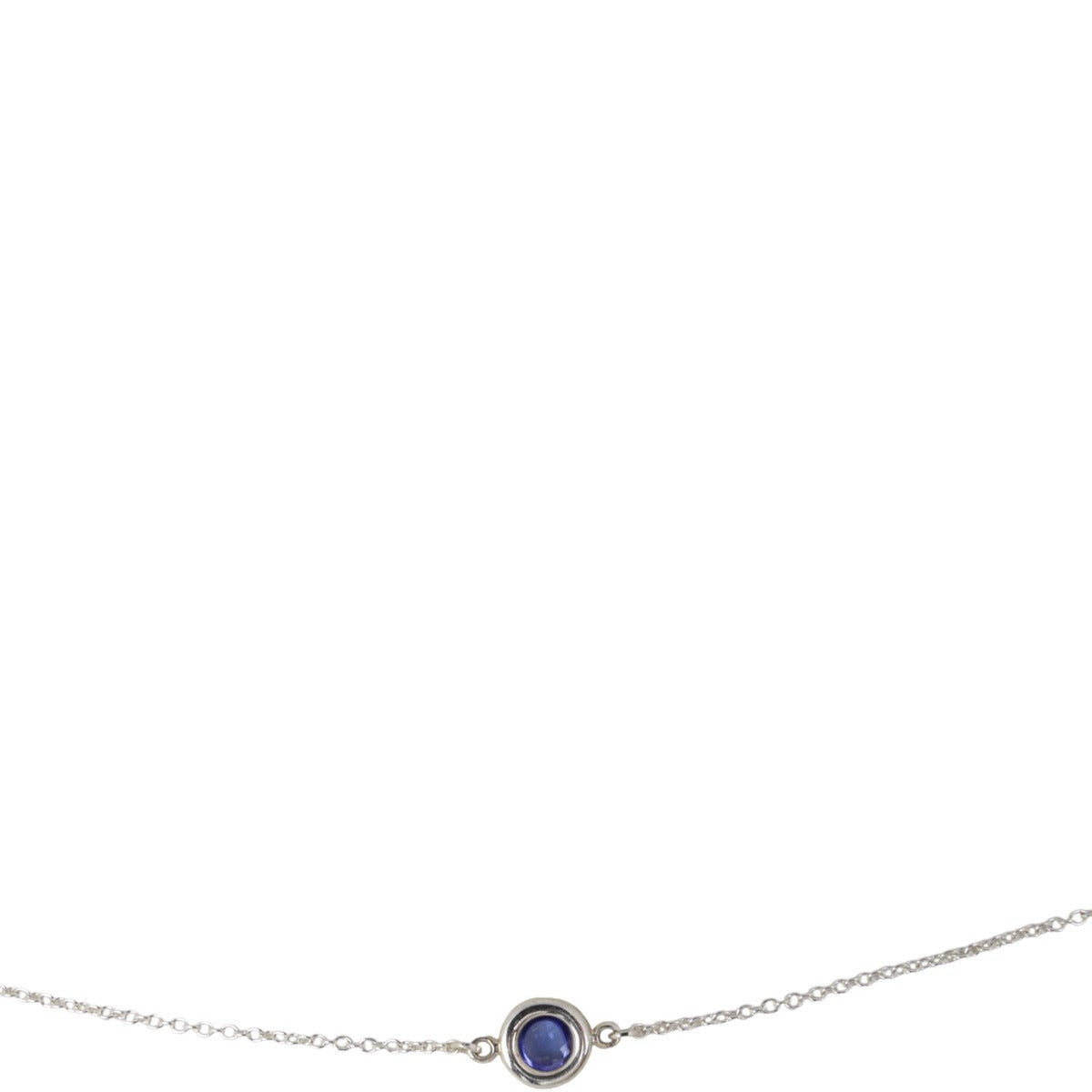 Tiffany & Co Elsa Peretti Color by the Yard Sprinkle Tanzanite Diamond Sterling Silver Necklace