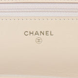 Chanel 19 Wallet On Chain | Beige Goatskin