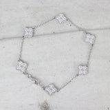 Van Cleef & Arpels Sweet Alhambra 6 Motif Diamond 18k White Gold Bracelet