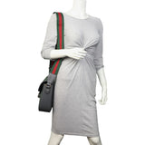 Gucci Leather Horsebit Shoulder Bag Large